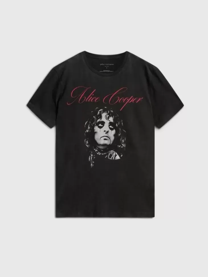 Graphic Tees>John Varvatos ALICE COOPER SCRIPT TEE BLACK