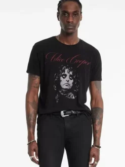 Graphic Tees>John Varvatos ALICE COOPER SCRIPT TEE BLACK