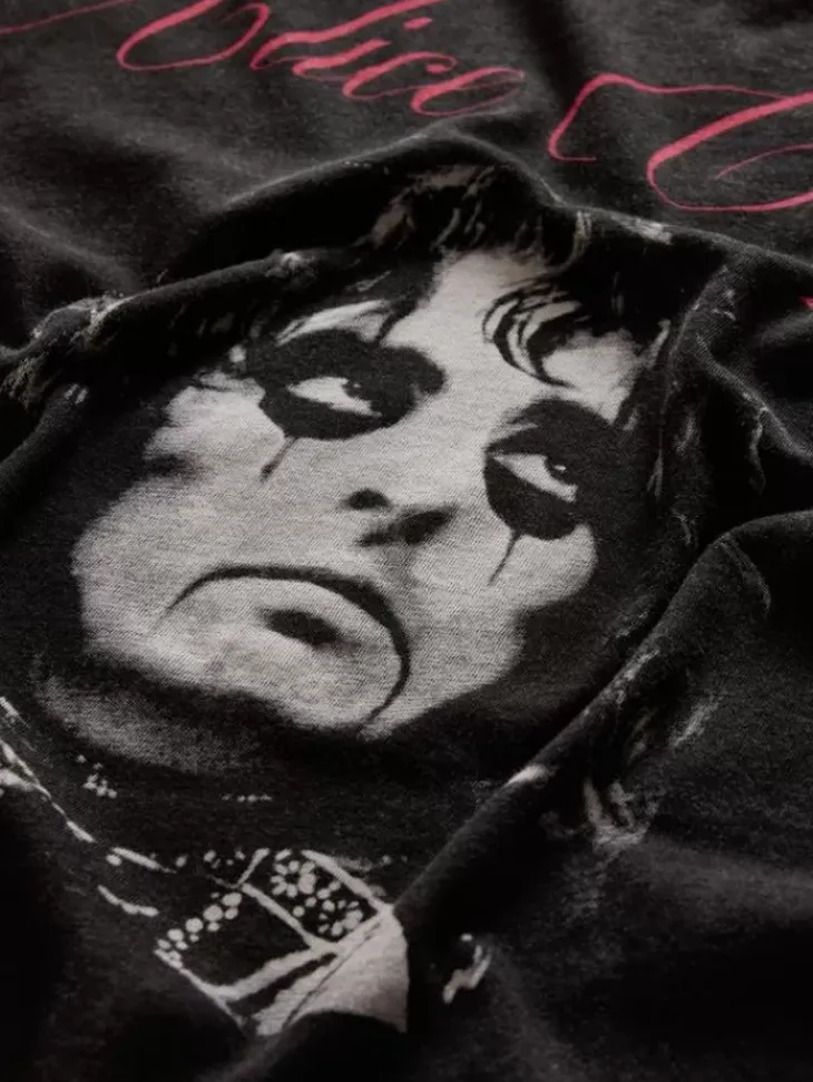 Graphic Tees>John Varvatos ALICE COOPER SCRIPT TEE BLACK