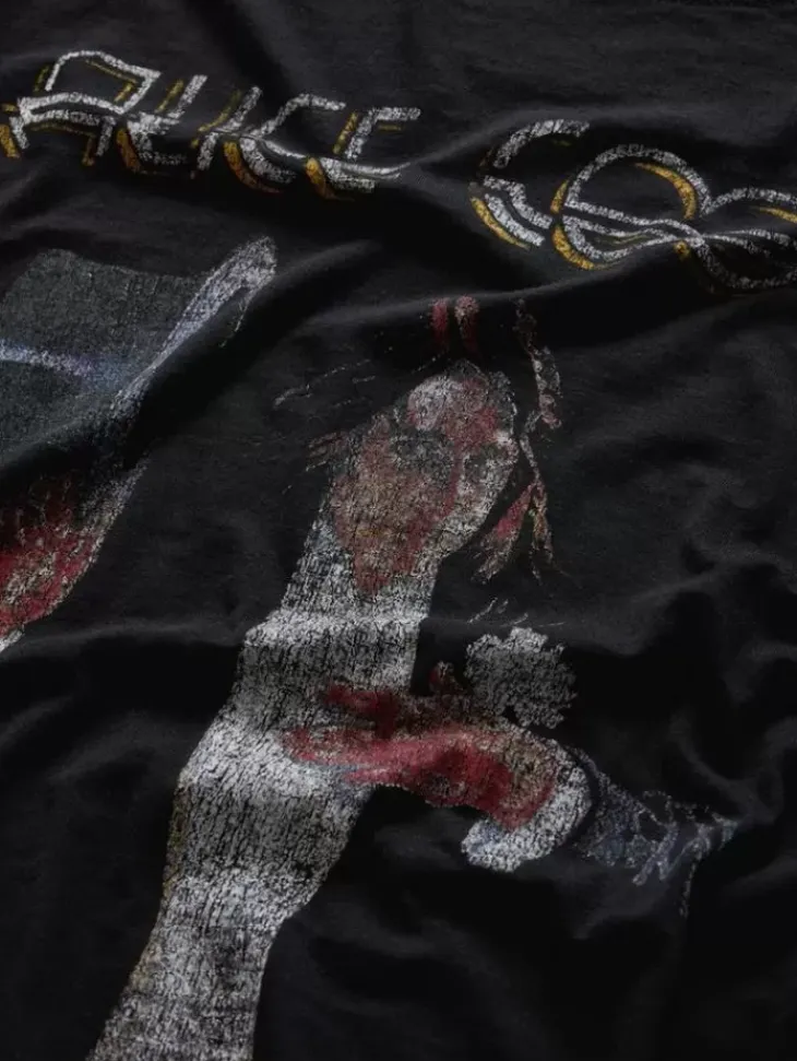 Graphic Tees>John Varvatos ALICE COOPER TOP HAT TEE BLACK