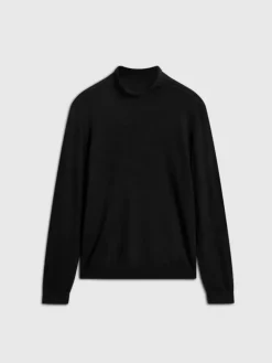 Sweaters>John Varvatos ALONTE MOCK NECK BLACK