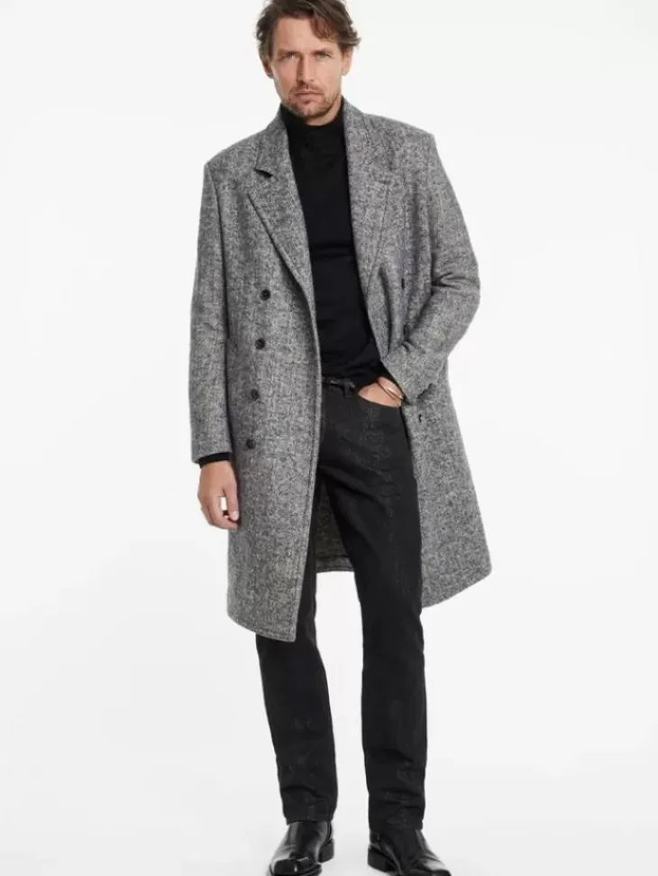 Sweaters>John Varvatos ALONTE MOCK NECK BLACK