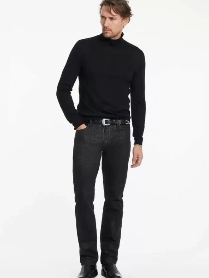 Sweaters>John Varvatos ALONTE MOCK NECK BLACK
