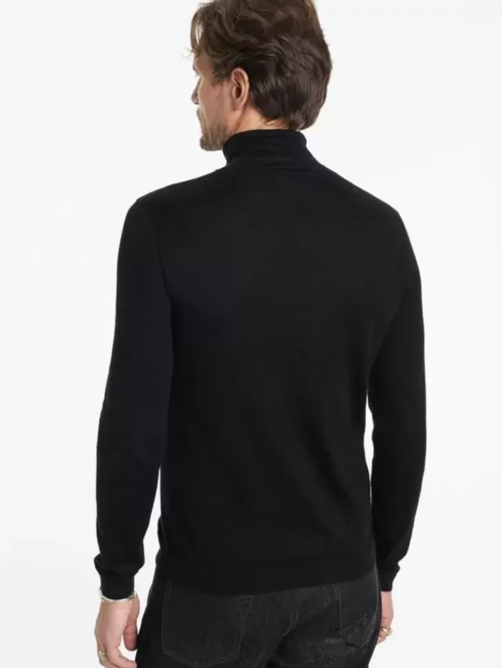 Sweaters>John Varvatos ALONTE MOCK NECK BLACK
