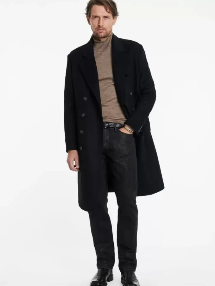 Sweaters>John Varvatos ALONTE MOCK NECK ESPRESSO