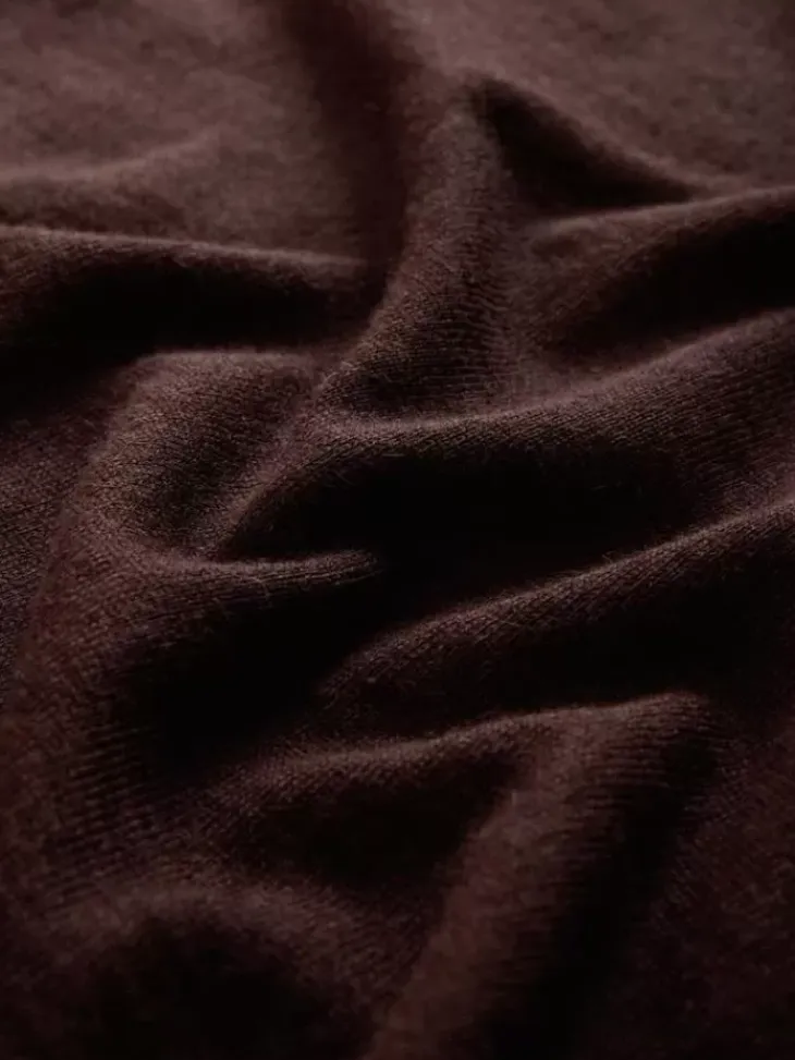 Sweaters>John Varvatos ALONTE MOCK NECK CHOCOLATE