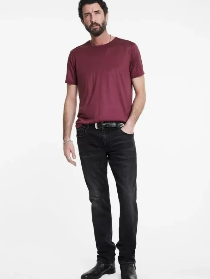 T-Shirts>John Varvatos AMATO CREW PLUM