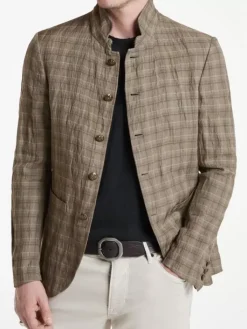 Tops|Leather & Outerwear>John Varvatos ANSON JACKET OLIVELEAF