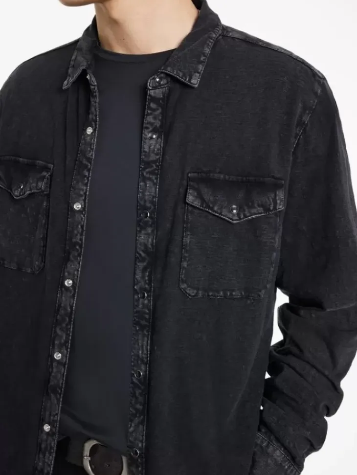 Shirts>John Varvatos ARVON WESTERN SHIRT CHARCOAL