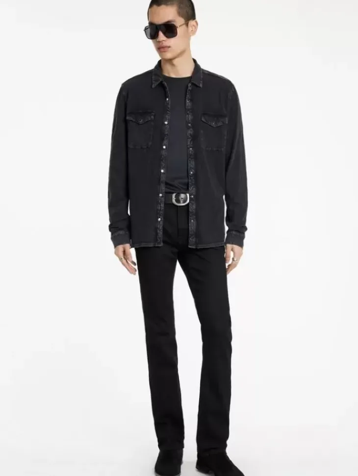 Shirts>John Varvatos ARVON WESTERN SHIRT CHARCOAL