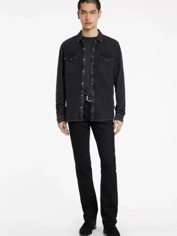 Shirts>John Varvatos ARVON WESTERN SHIRT CHARCOAL