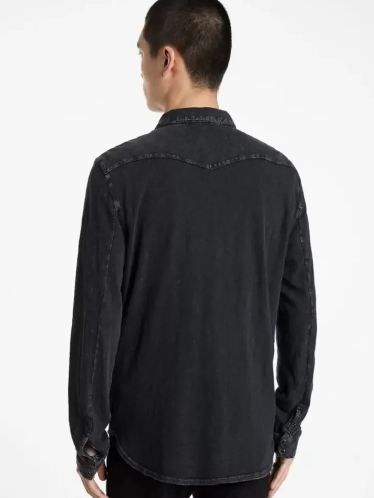 Shirts>John Varvatos ARVON WESTERN SHIRT CHARCOAL