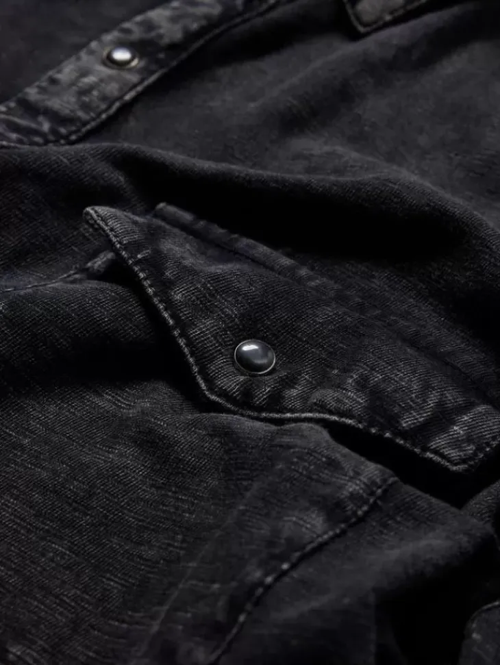 Shirts>John Varvatos ARVON WESTERN SHIRT CHARCOAL