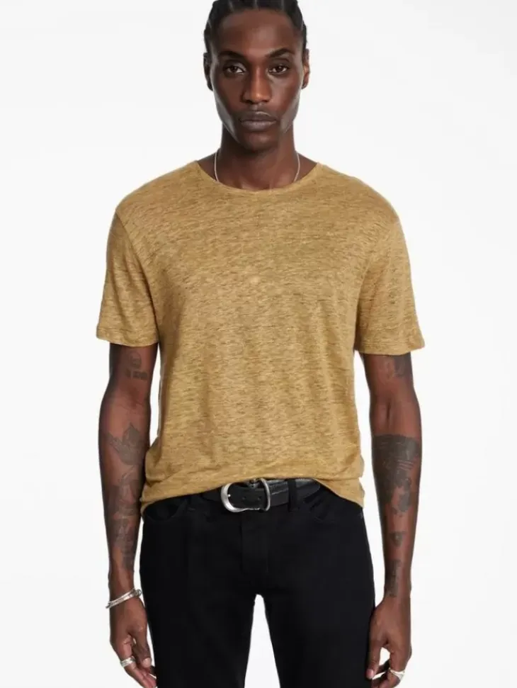 Tops>John Varvatos AVANCA CREW CLAY