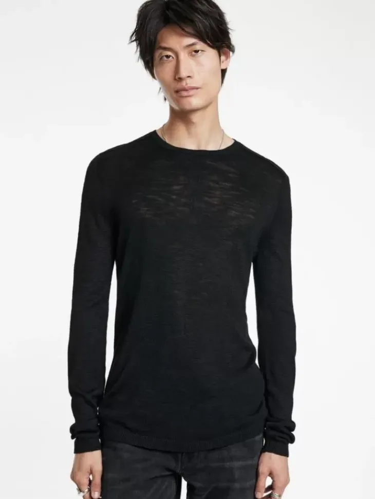 Sweaters>John Varvatos AVEIRO CREW BLACK