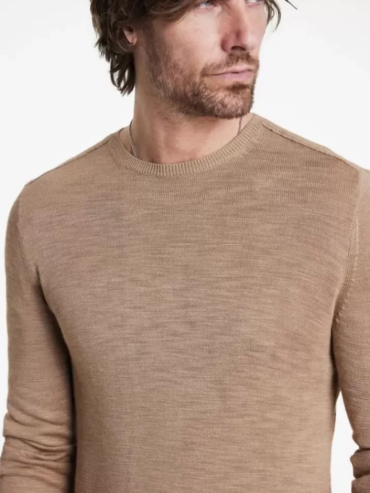 Sweaters>John Varvatos AVEIRO CREW ALMOND