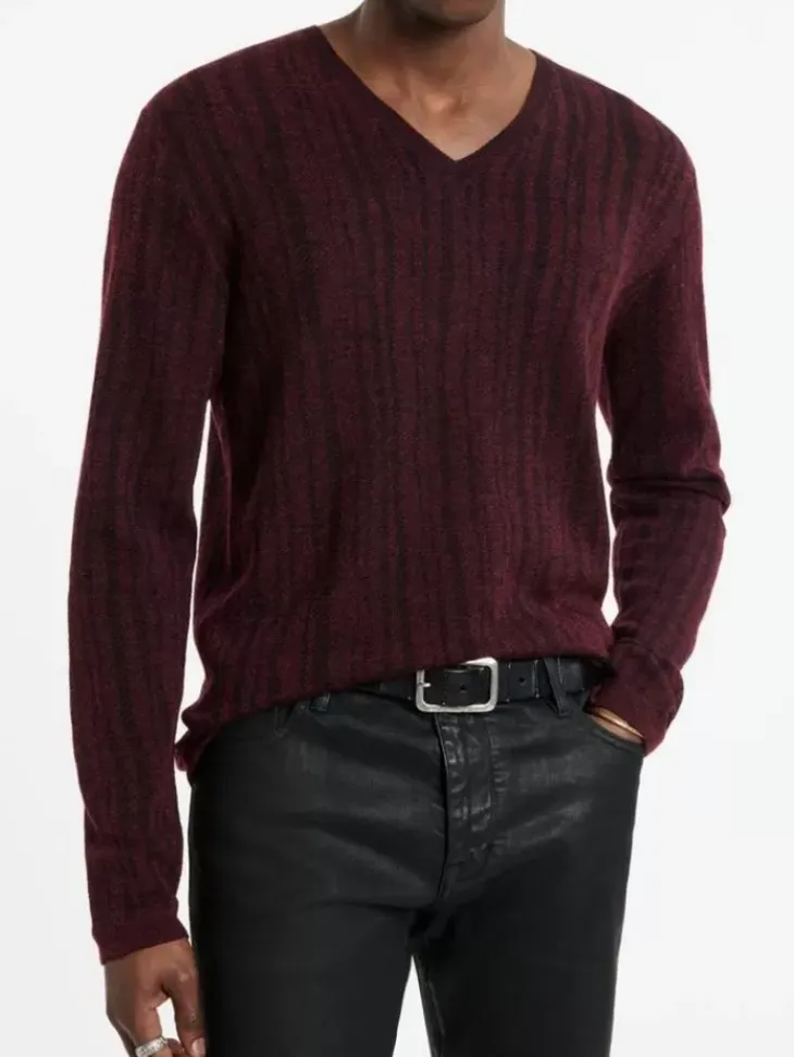 Tops>John Varvatos BANDERA V-NECK Merlot