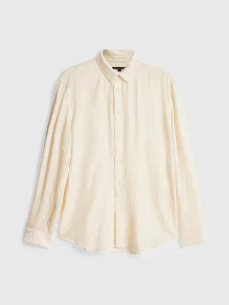 Tops>John Varvatos BATIK SHIRT WHITE