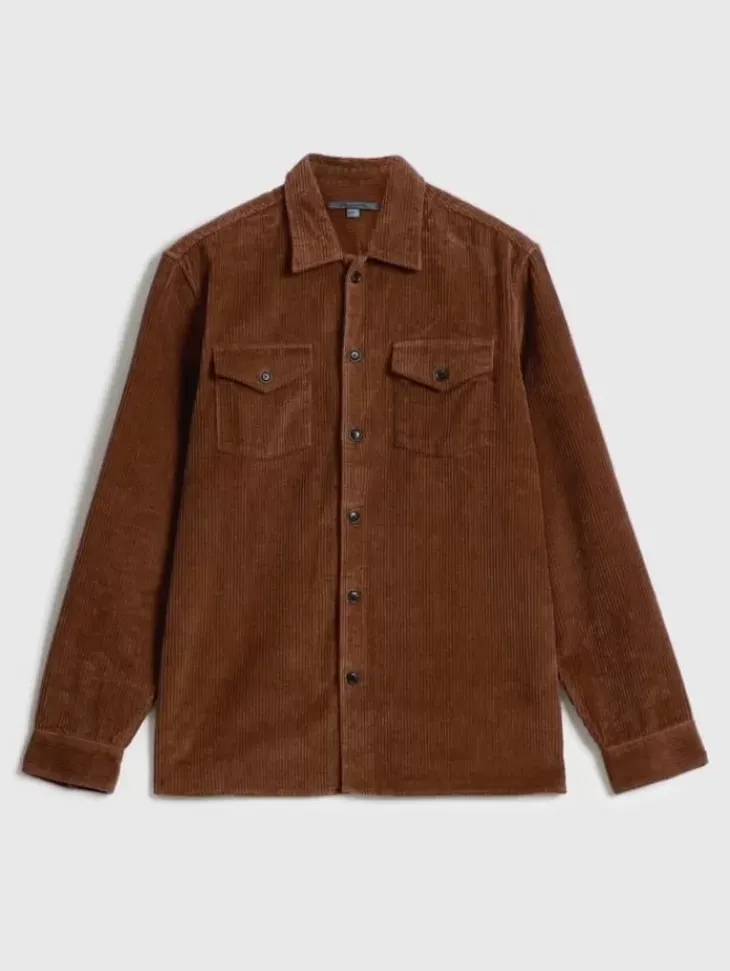 Shirts>John Varvatos BAUER OVERSHIRT CHAMOIS