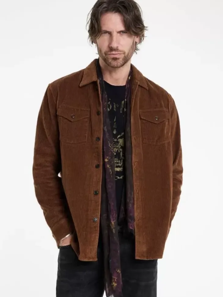 Shirts>John Varvatos BAUER OVERSHIRT CHAMOIS