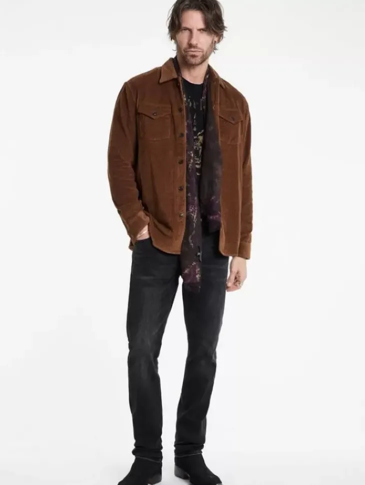 Shirts>John Varvatos BAUER OVERSHIRT CHAMOIS