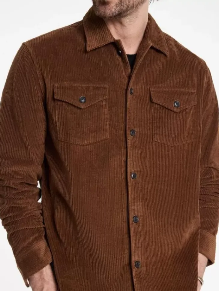 Shirts>John Varvatos BAUER OVERSHIRT CHAMOIS