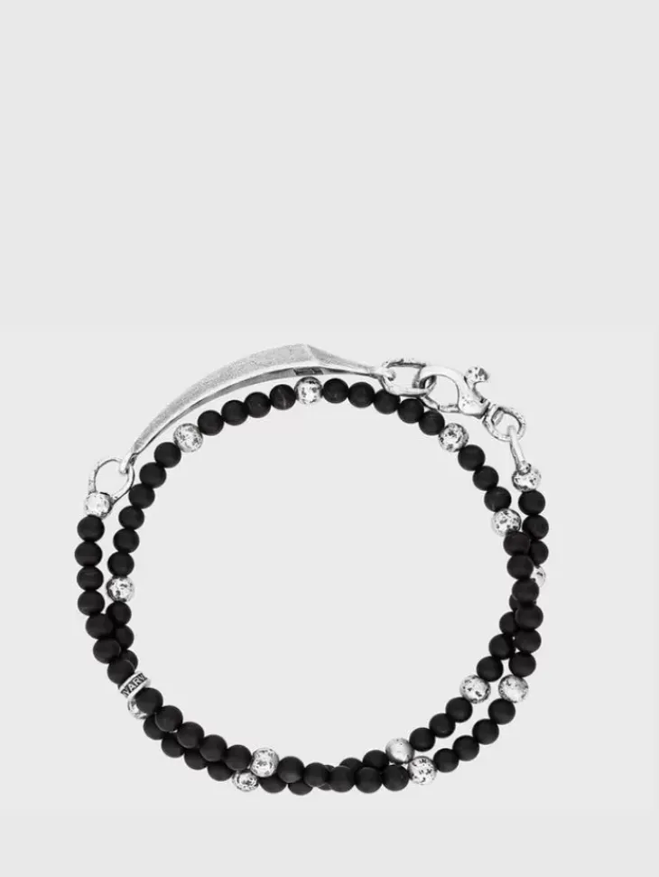 Jewelry>John Varvatos BEADED MULTI-STRAND BRACELET SILVER