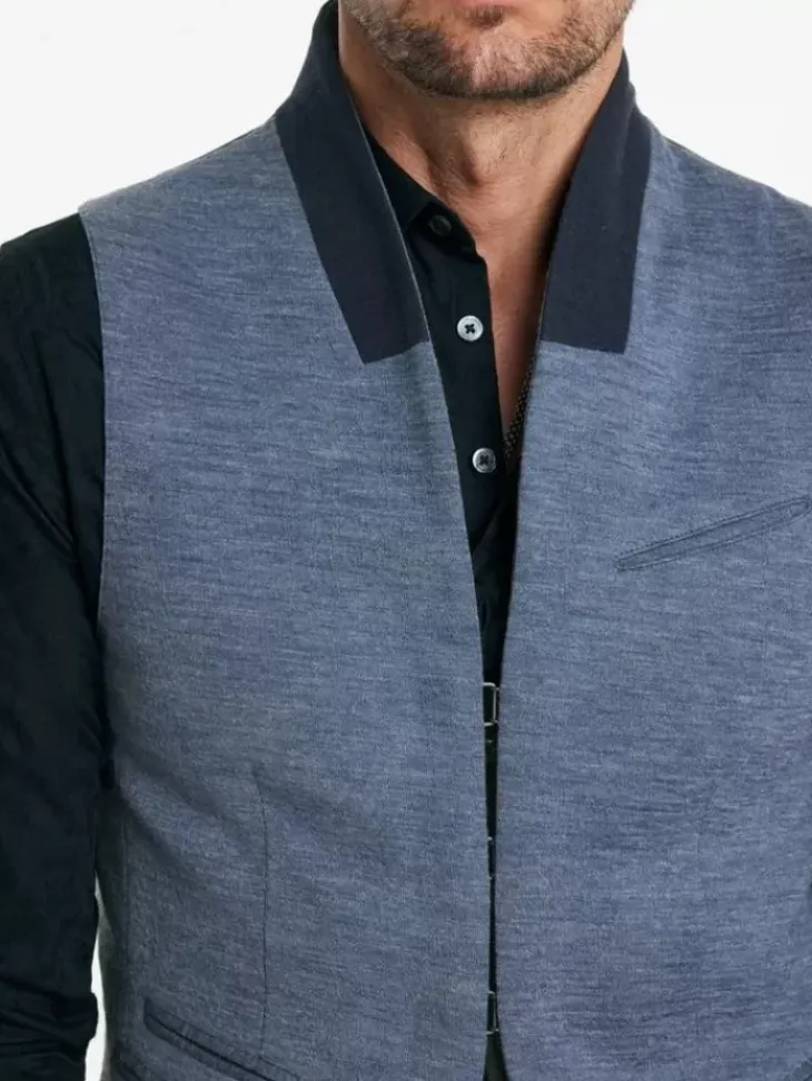 Suit Jackets>John Varvatos BELTON VEST POWDERBLUE