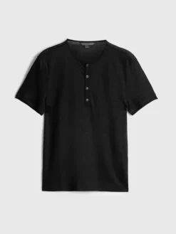 Henleys>John Varvatos BLEEKER HENLEY BLACK