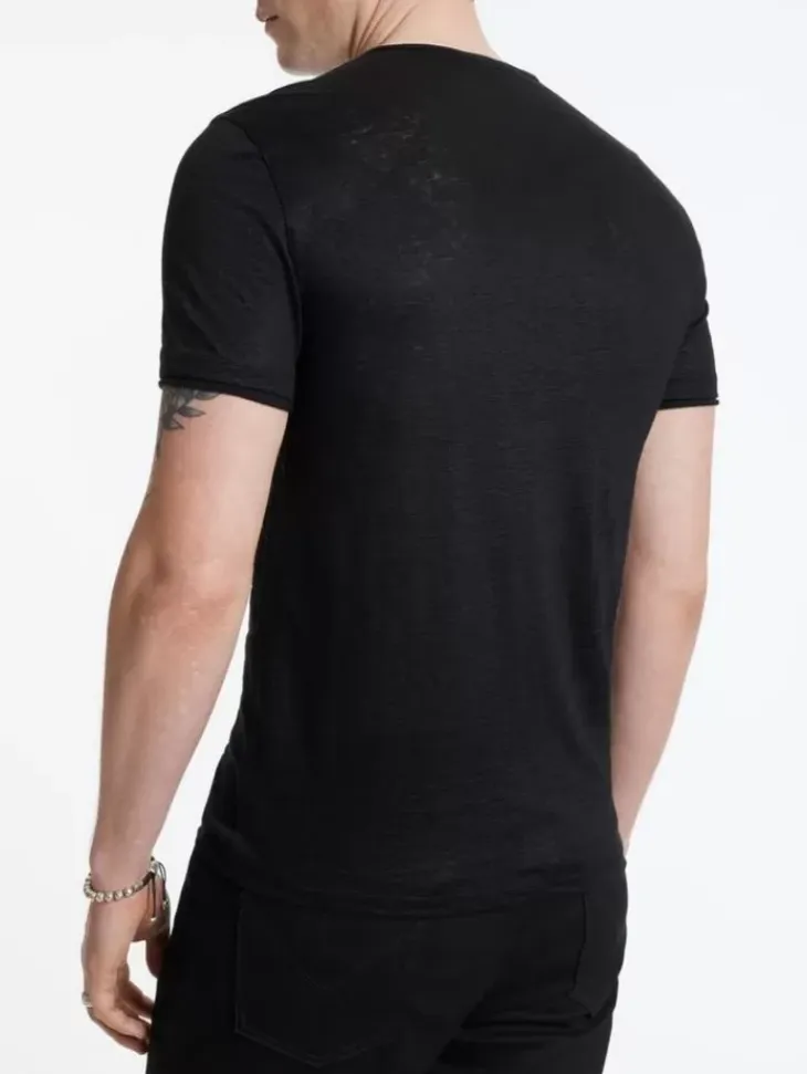 Henleys>John Varvatos BLEEKER HENLEY BLACK