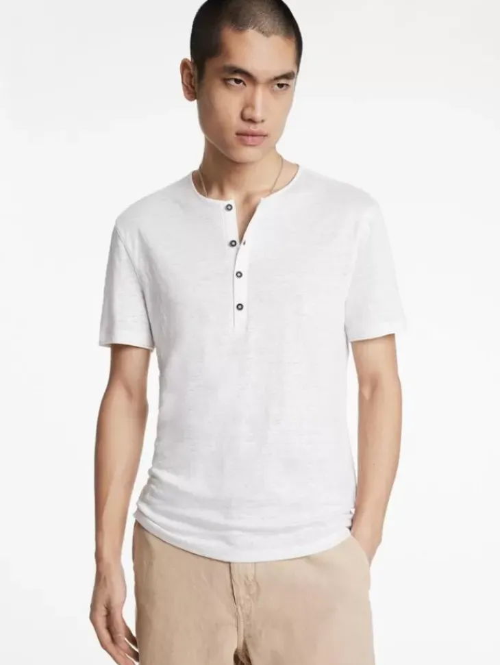 Henleys>John Varvatos BLEEKER HENLEY WHITE