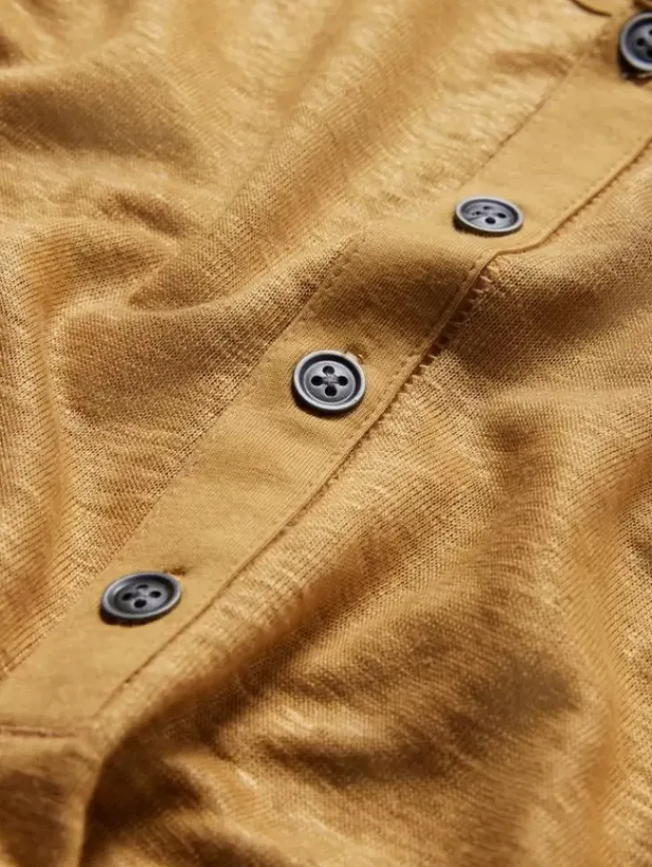 Tops>John Varvatos BLEEKER HENLEY BROWN