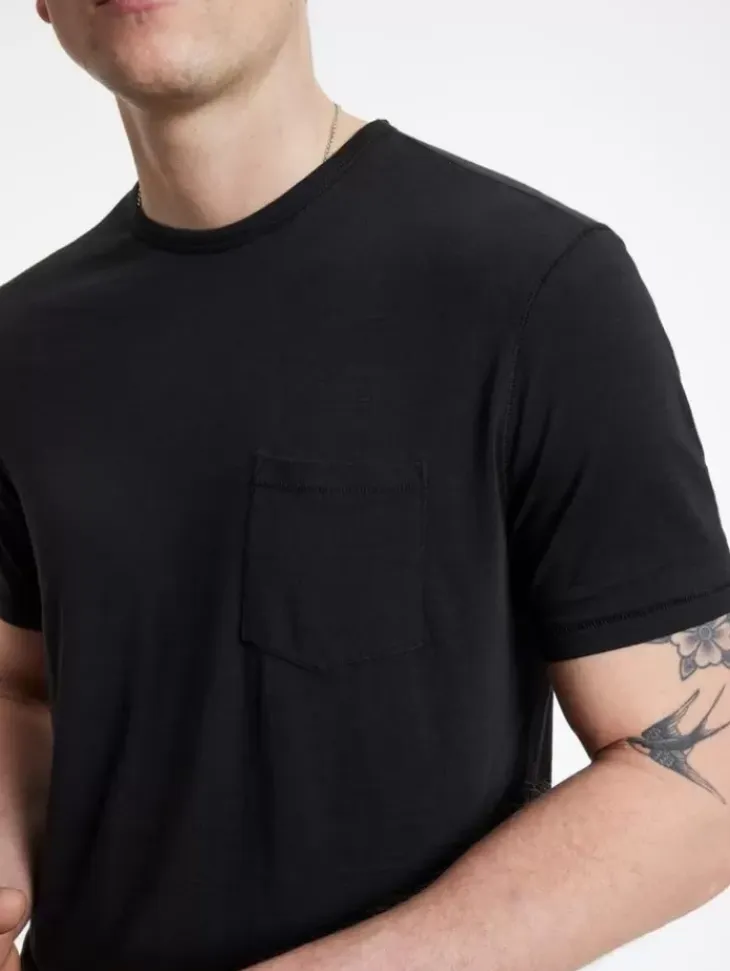 T-Shirts>John Varvatos BOND BURNOUT T-SHIRT BLACK