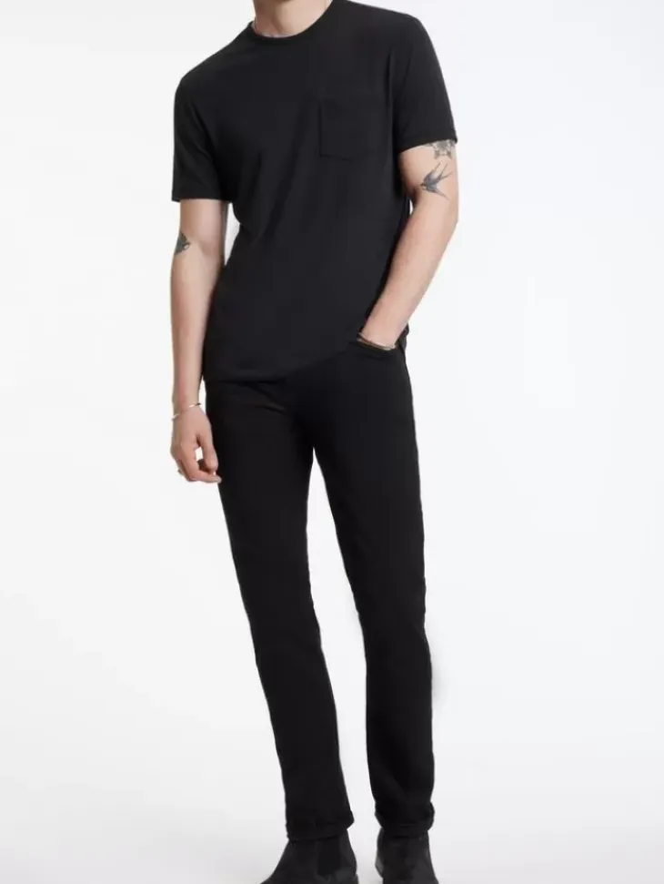 T-Shirts>John Varvatos BOND BURNOUT T-SHIRT BLACK