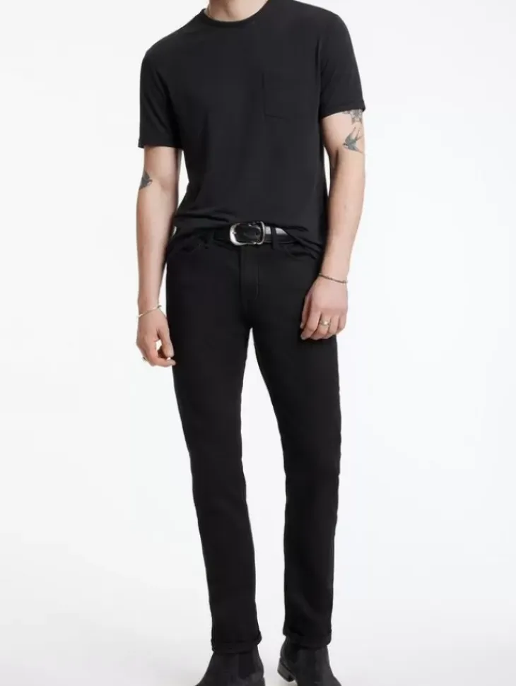 T-Shirts>John Varvatos BOND BURNOUT T-SHIRT BLACK