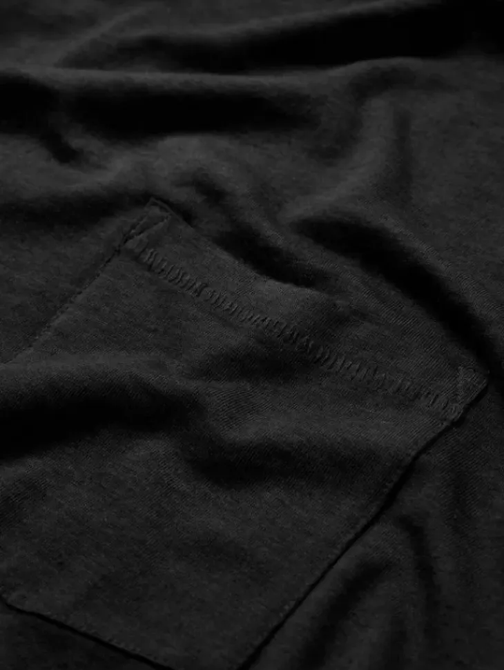 T-Shirts>John Varvatos BOND BURNOUT T-SHIRT BLACK