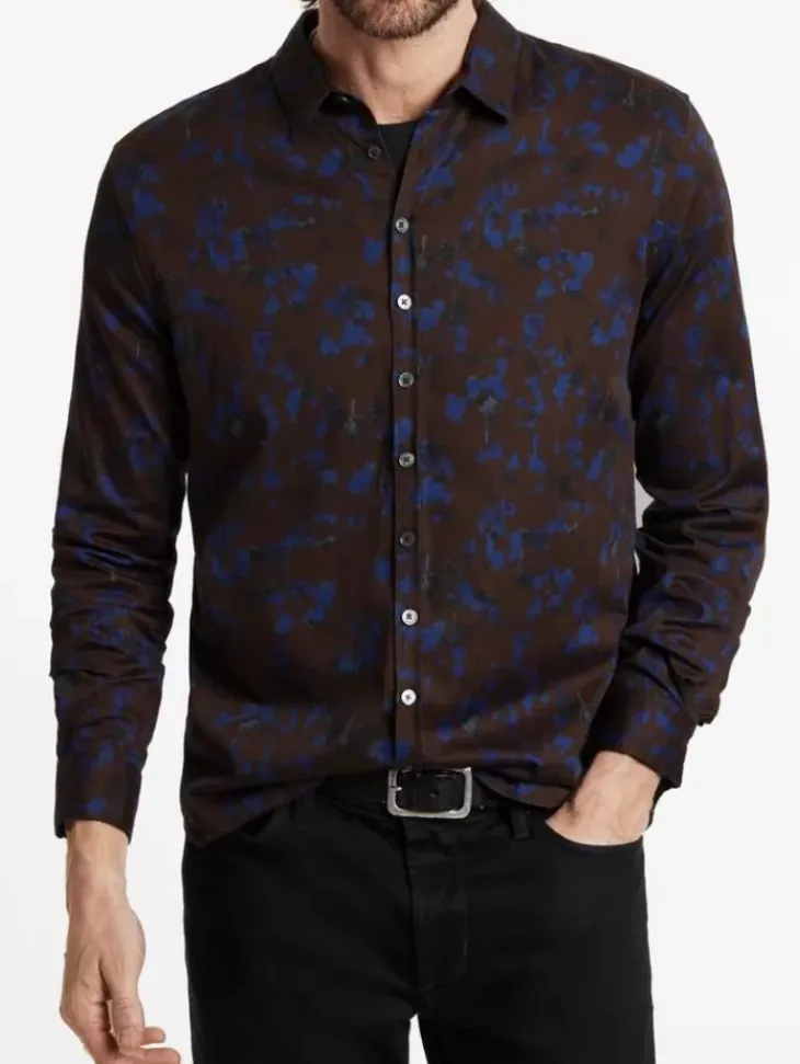 Tops>John Varvatos BUCKS SHIRT CHOCOLATE
