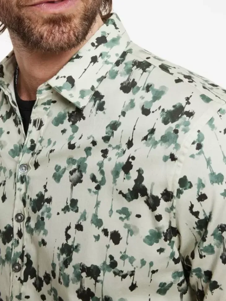 Tops>John Varvatos BUCKS SHIRT SPRUCE