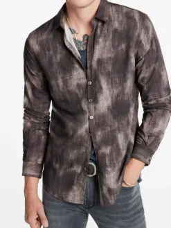 Tops>John Varvatos BUCKS SHIRT BRANDY