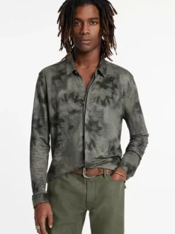 Tops>John Varvatos CAMELLIA SHIRT ARSENIC