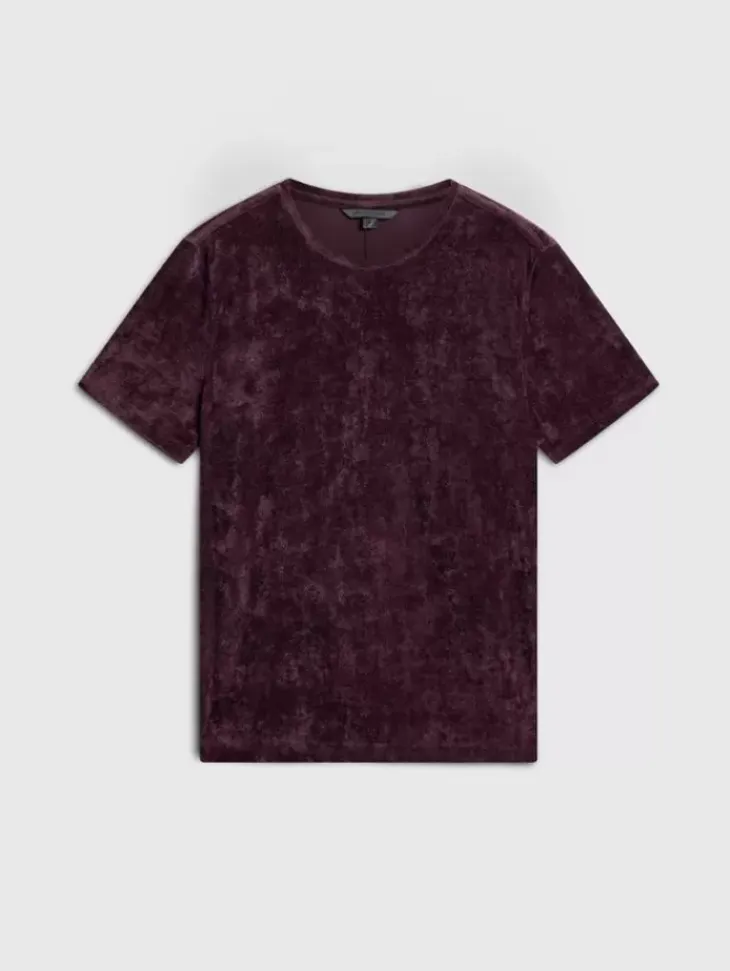 T-Shirts>John Varvatos CAMINHA CREW DARKPLUM