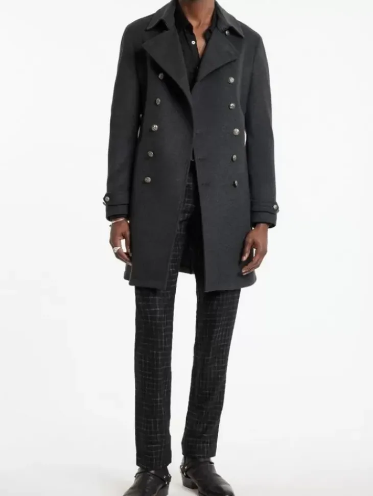 Tops>John Varvatos CANAL TRENCH COAT DKSTEELHTR