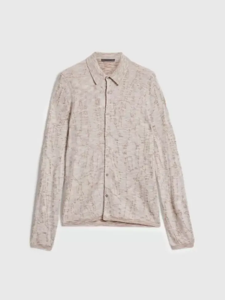 Sweaters>John Varvatos CARAVAGGIO SHIRT GREY/TAN