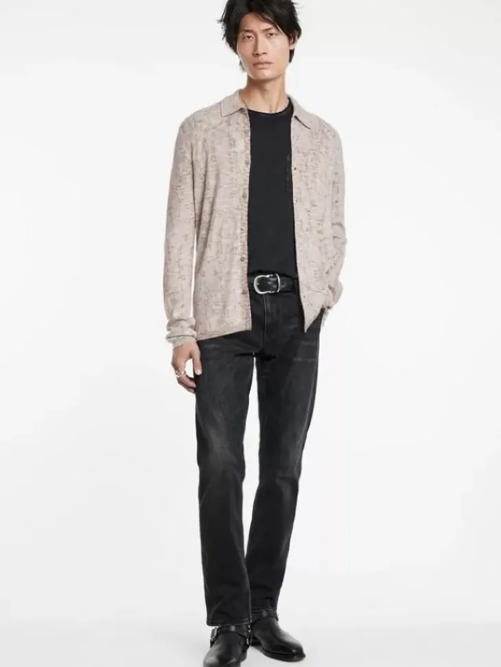 Sweaters>John Varvatos CARAVAGGIO SHIRT GREY/TAN