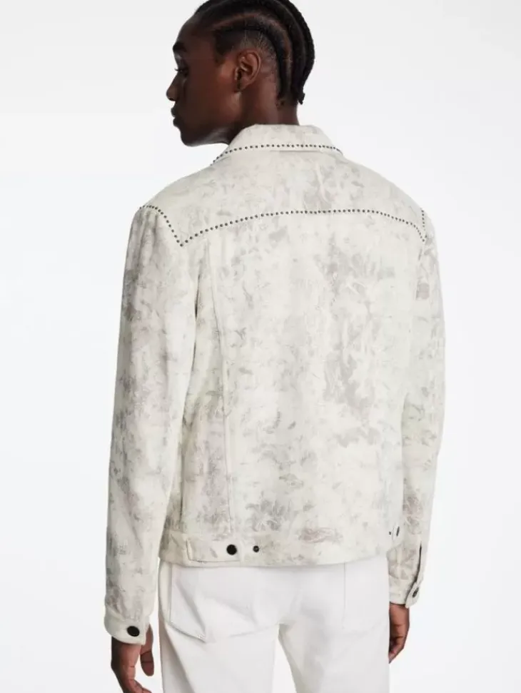 Leather & Outerwear|Tops>John Varvatos CARDIN TRUCKER CHINAWHITE