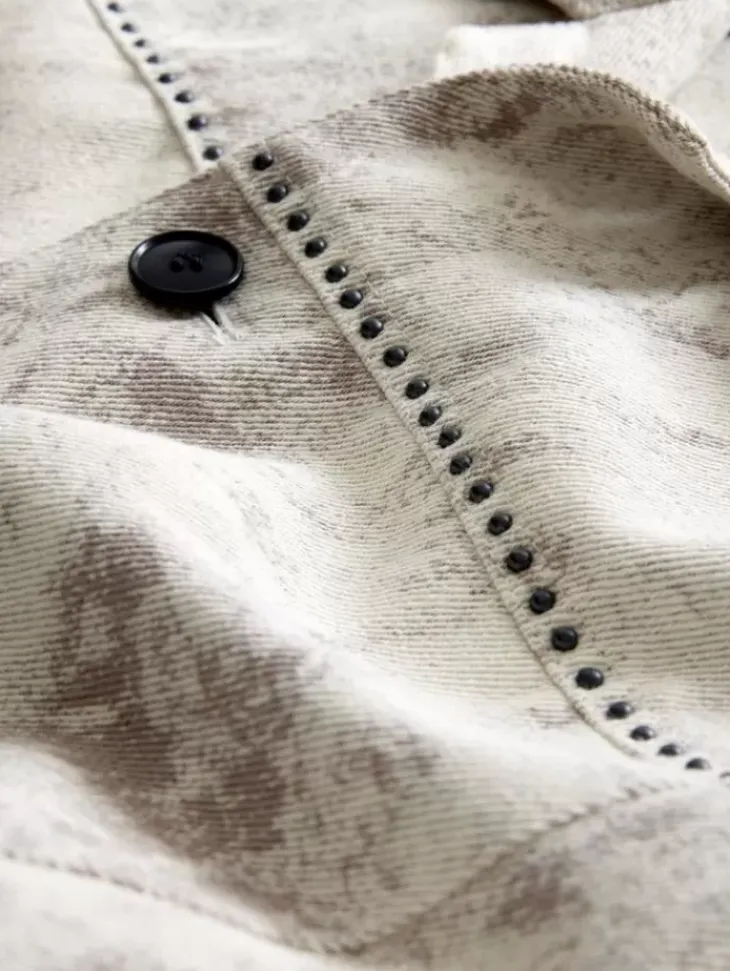 Leather & Outerwear|Tops>John Varvatos CARDIN TRUCKER CHINAWHITE
