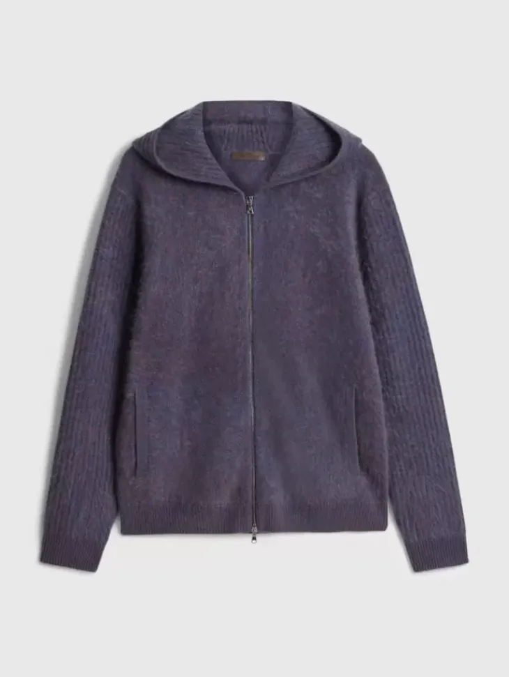 Leather & Outerwear|Tops>John Varvatos CATHERINE HOODIE AMETHYST