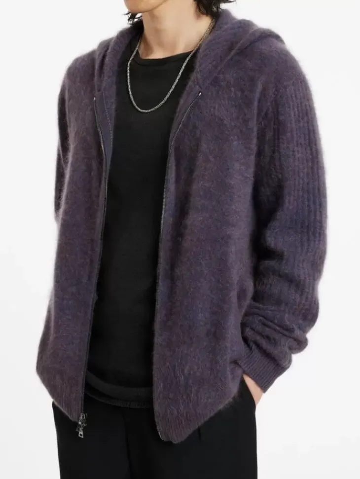 Leather & Outerwear|Tops>John Varvatos CATHERINE HOODIE AMETHYST