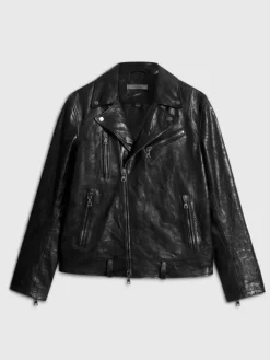 Coats And Jackets|Leather Jackets>John Varvatos CHELSEA BIKER JACKET BLACK