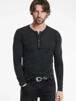 Henleys|Sweaters>John Varvatos CHRISTIE HENLEY FATIGUE
